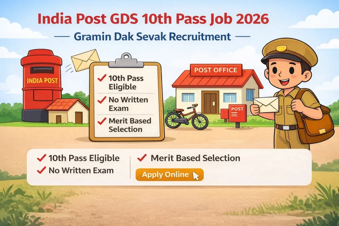 India Post GDS 10th Pass Job 2026 | ग्रामीण डाक सेवक नई भर्ती